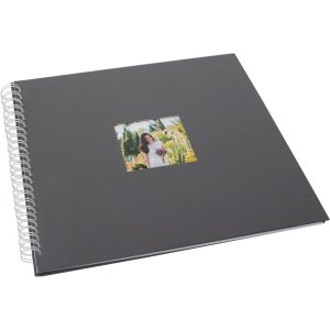 Spiral album Khari slate ribbed white sides 33x33 cm