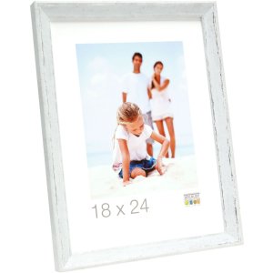 S46DF1 Photo frame in white with silver bevel