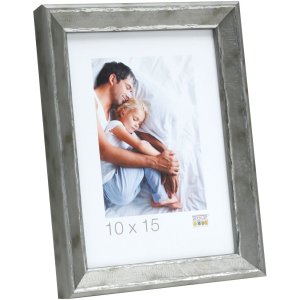 S46DD1 Photo frame in silver with silver bevel