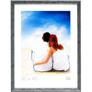 S46DF7 Photo frame in grey with silver bevel