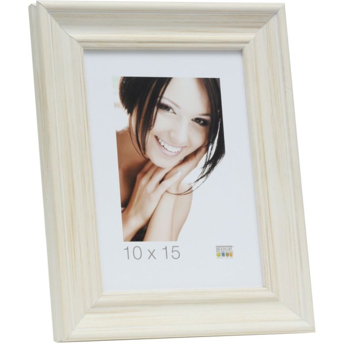 S46LF1 White painted photo frame in cottage style