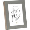 S46PH7 Wooden photo frame in grey with a wood coloured side