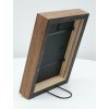 S46PH7 Wooden photo frame in grey with a wood coloured side