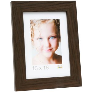 S49BH2 Photo frame in a dark brown wood colour