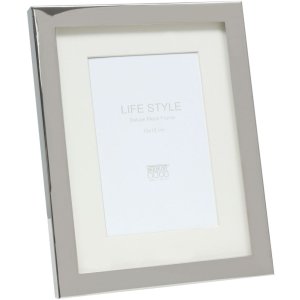 S57MC1 Photo frame in metal in shiny silver colour with...