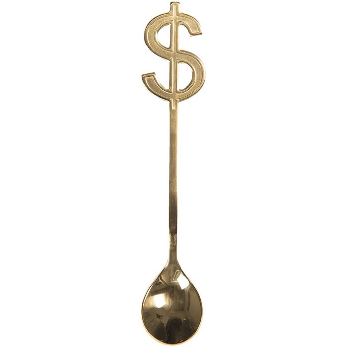 Spoon dollar sign 3x15 cm - Clayre & Eef 64455GO