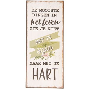 Quote board 13x30 cm - Clayre & Eef 6Y3638NL