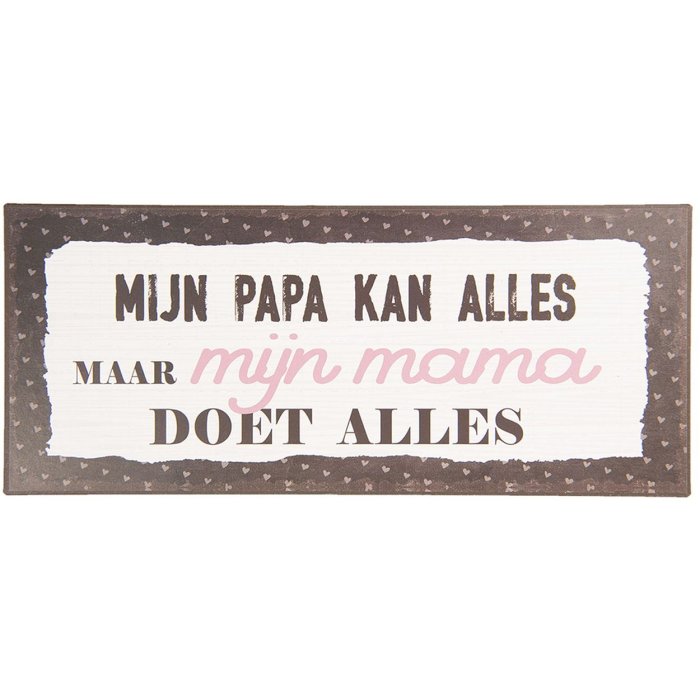 Quote board 30x13 cm - Clayre & Eef 6Y3660NL