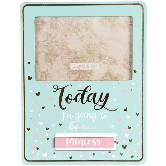 Clayre & Eef Photo Frame 2F0625 turquoise 18x1x23 cm - 10x15 cm