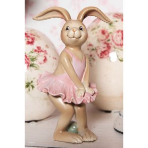 Decoration rabbit girl 7x7x13 cm - Clayre & Eef 6PR2629