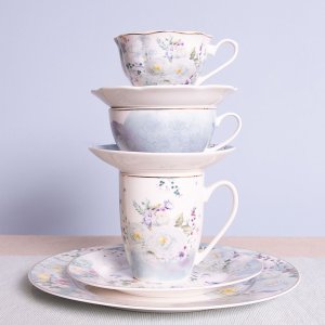 Cup and saucer Ø 15x7 cm - 0,22L - Clayre &...