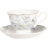 Cup and saucer Ø 15x7 cm - 0,22L - Clayre & Eef BUTKS