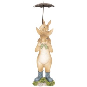 Decoration rabbits under umbrella 8x7x25 cm - Clayre...