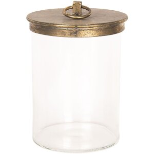 Storage jar with lid Ø 15x25 cm - Clayre & Eef...