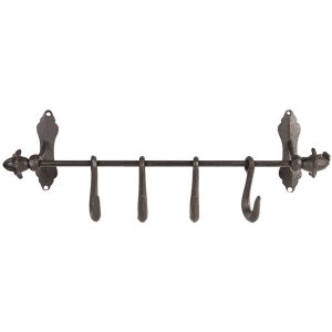 Coat rack 4 hooks 49x8x13 cm - Clayre & Eef 6Y3445