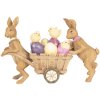 Decoration rabbits with cart 21x6x14 cm - Clayre & Eef