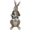 Decoration rabbit reading 15x13x40 cm - Clayre & Eef 6PR2600