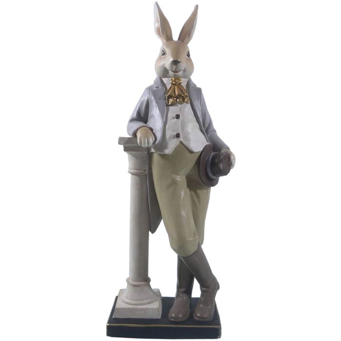 Decoration rabbit with hat 17x9x46 cm - Clayre & Eef 6PR2602