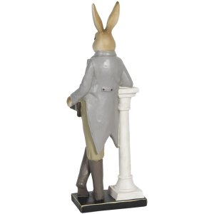 Decoration rabbit with hat 17x9x46 cm - Clayre & Eef 6PR2602