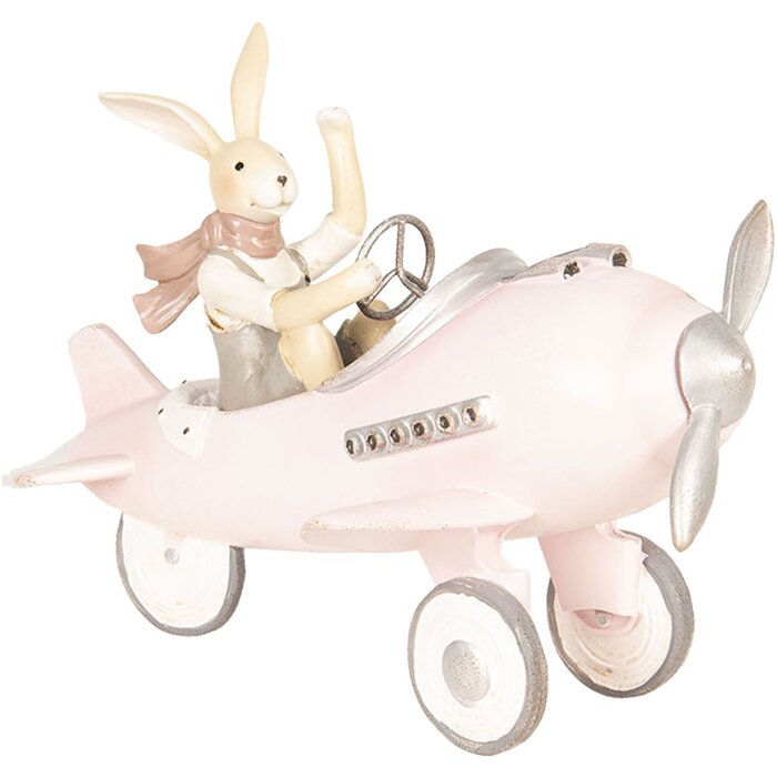 Decoration rabbit in airplane 25x17x18 cm - Clayre & Eef