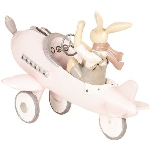 Decoration rabbit in airplane 25x17x18 cm - Clayre & Eef