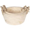 Wooden basket (2 pieces) Ø 36x16 cm - Ø 29x13 cm - Clayre & Eef