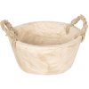 Wooden basket (2 pieces) Ø 36x16 cm - Ø 29x13 cm - Clayre & Eef