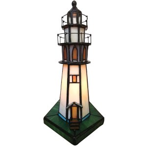 Table lamp Tiffany lighthouse 11x11x25 cm 1x E14 max 25W