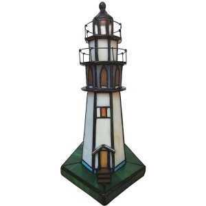 Table lamp Tiffany lighthouse 11x11x25 cm 1x E14 max 25W