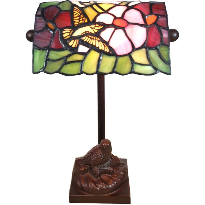 Table lamp Tiffany bird 15x15x33 cm 1x E14 max 25W - Clayre & Eef