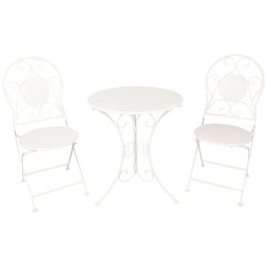 Table + 2x Chair Ø 60x70-40x40x92 cm - Clayre...