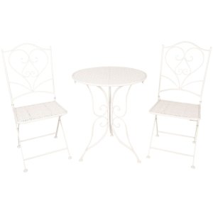 Table + 2x Chair Ø 60x70-40x40x92 cm - Clayre...