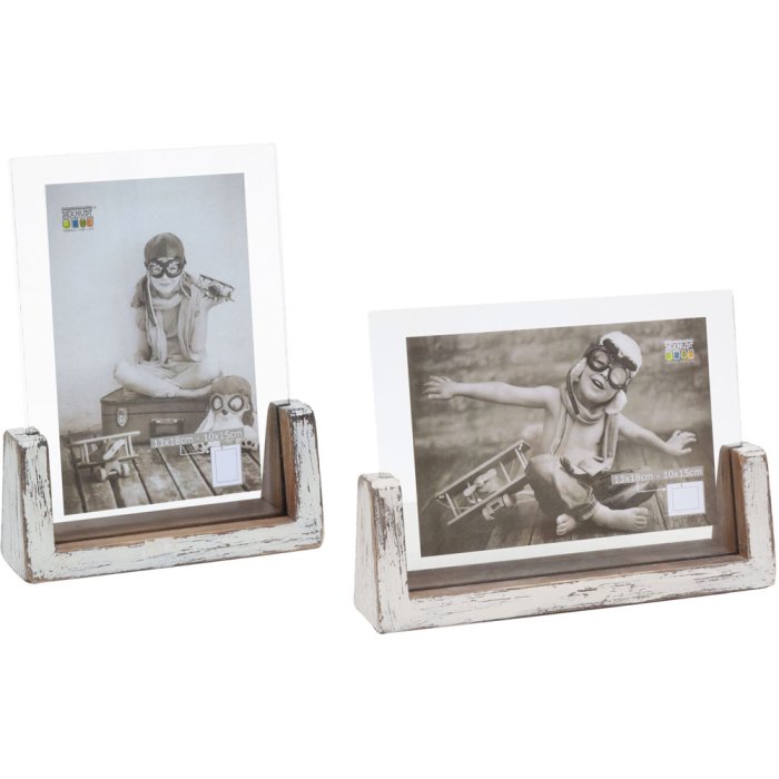 S67TZ1 White painted photo holder for 1 photo