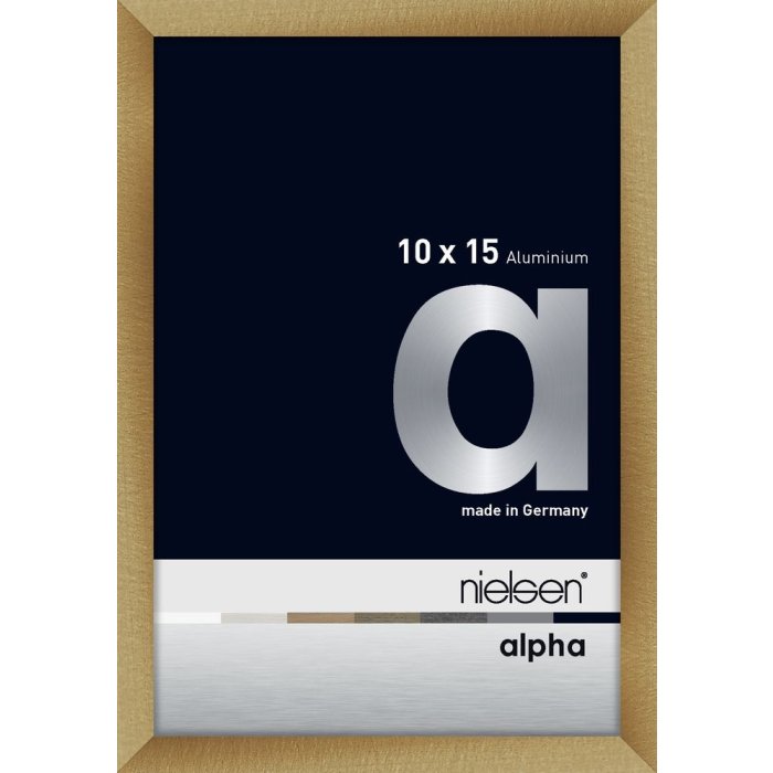 Nielsen Aluminium Picture Frame Alpha 10x15 cm brushed amber