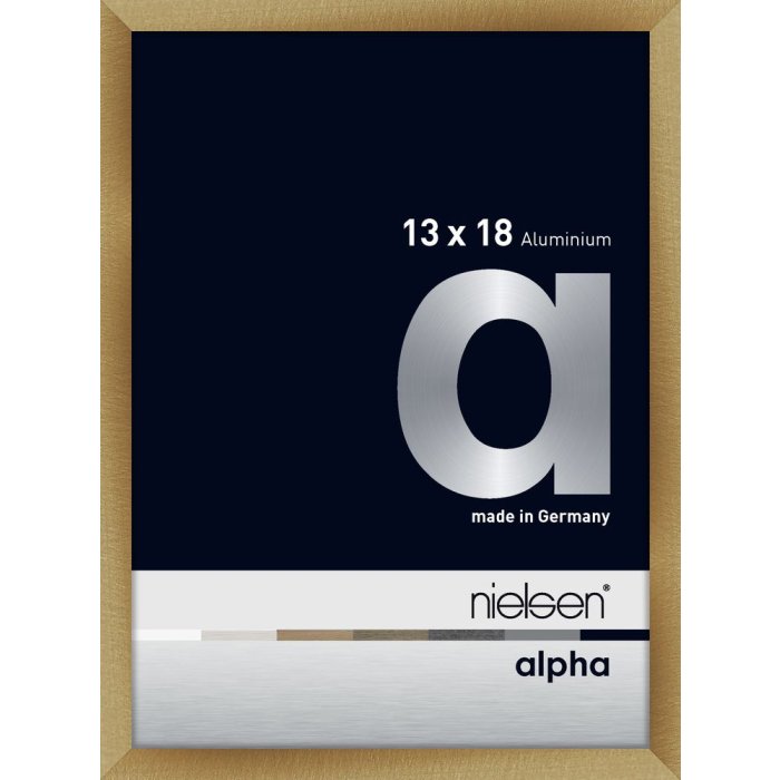 Nielsen Aluminium Picture Frame Alpha 13x18 cm brushed amber