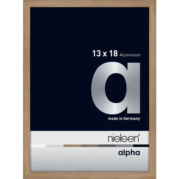 Nielsen Aluminium Picture Frame Alpha 13x18 cm oak