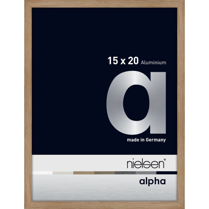 Nielsen Aluminium Picture Frame Alpha 15x20 cm oak