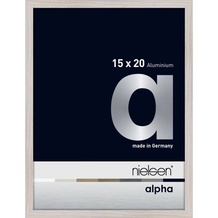 Nielsen Aluminium Picture Frame Alpha 15x20 cm white oak