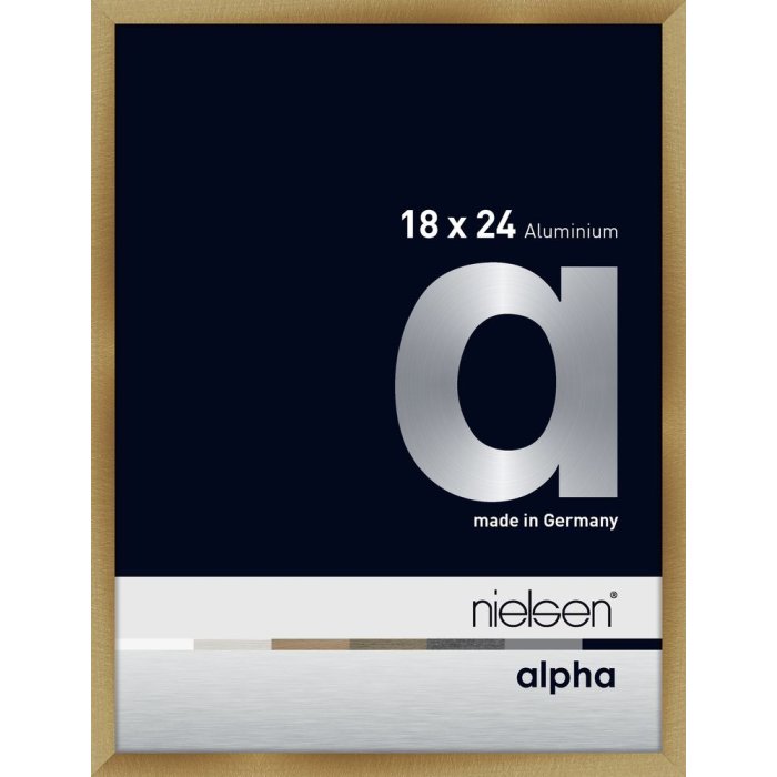 Nielsen Aluminium Picture Frame Alpha 18x24 cm brushed amber