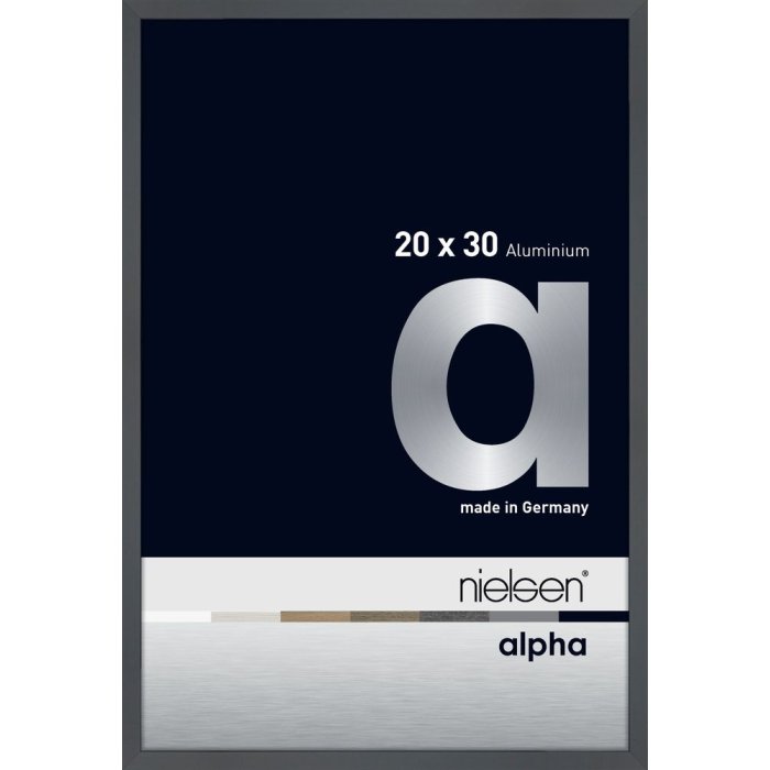 Nielsen Aluminium Picture Frame Alpha 20x30 cm dark grey gloss