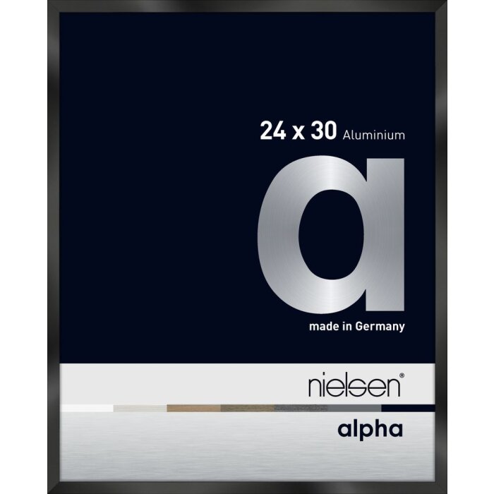 Nielsen Aluminium Picture Frame Alpha 24x30 cm eloxal black gloss