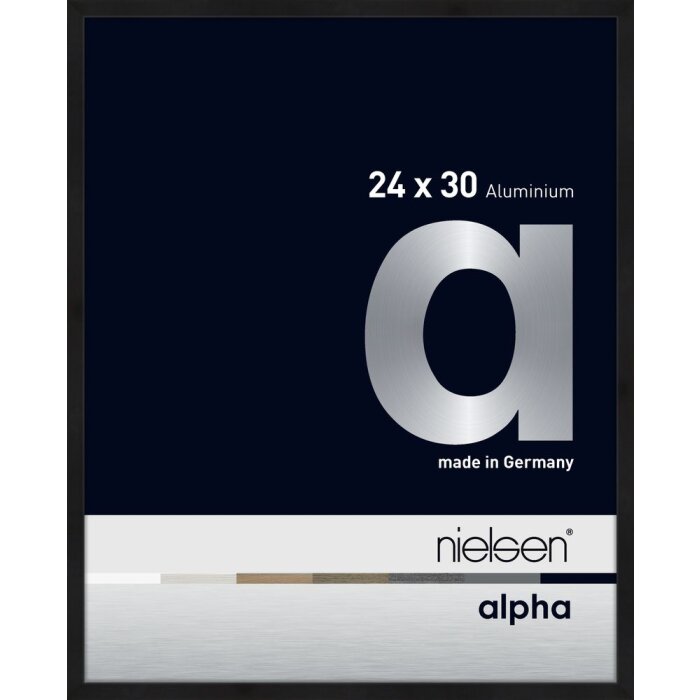 Nielsen Aluminium Picture Frame Alpha 24x30 cm eloxal black matt