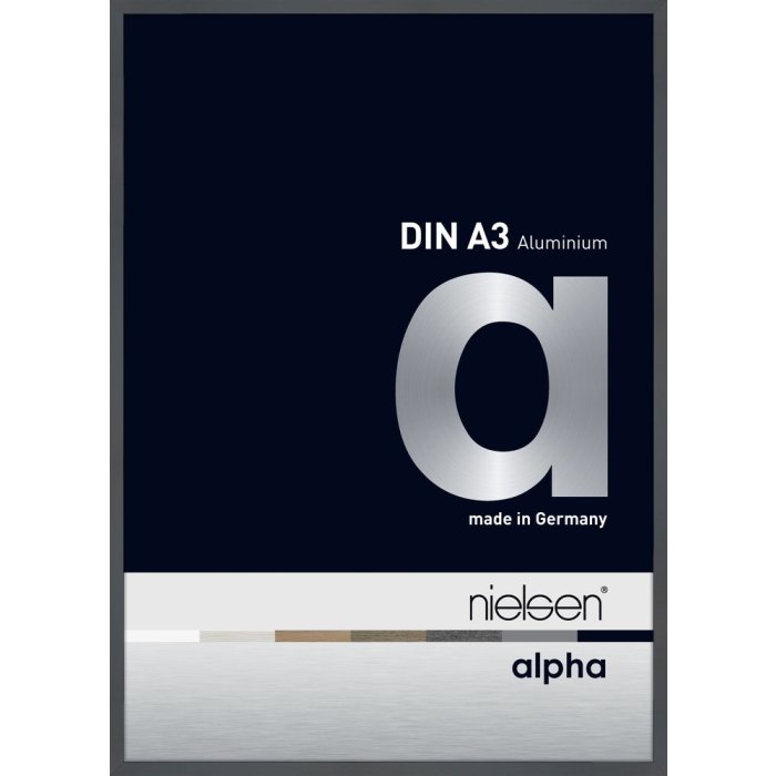 Nielsen Aluminium Picture Frame Alpha 29,7x42 cm dark grey gloss