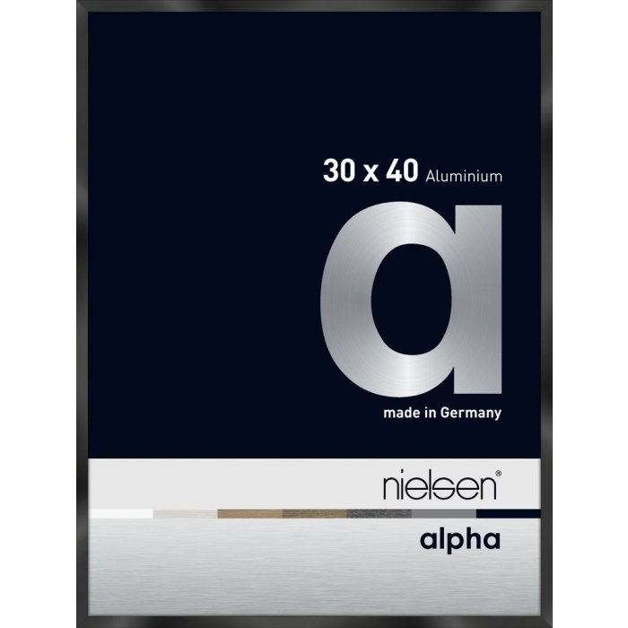 Nielsen Aluminium Picture Frame Alpha 30x40 cm eloxal black gloss