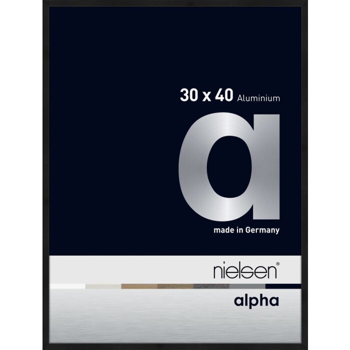 Nielsen Aluminium Picture Frame Alpha 30x40 cm eloxal black matt