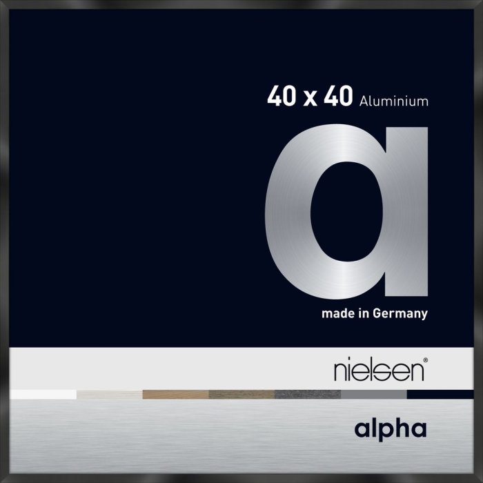 Nielsen Aluminium Picture Frame Alpha 40x40 cm eloxal black gloss