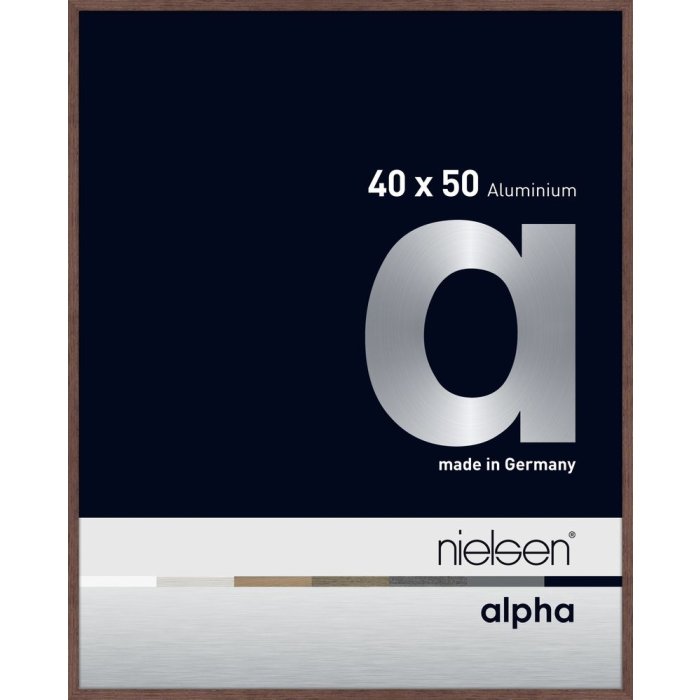 Nielsen Aluminium Picture Frame Alpha 40x50 cm wengé bright