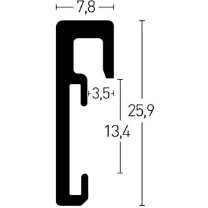 Nielsen Aluminium Picture Frame Alpha 42x59,4 cm wengé bright