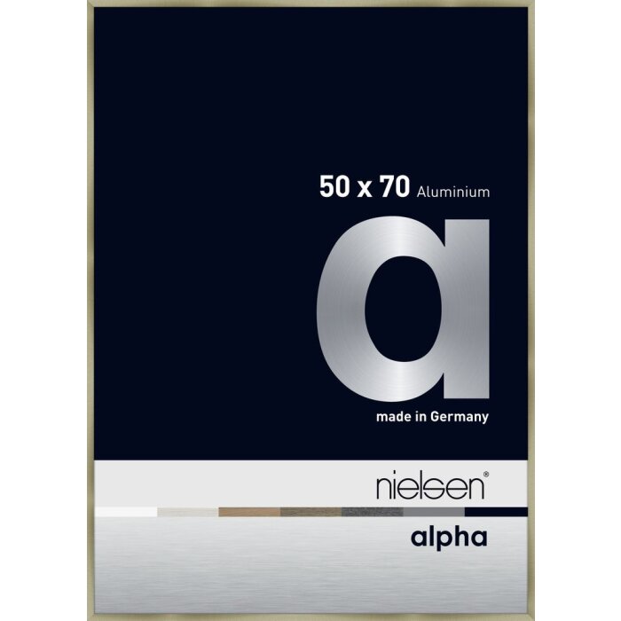 Nielsen Aluminium Picture Frame Alpha 50x70 cm brushed stainless steel