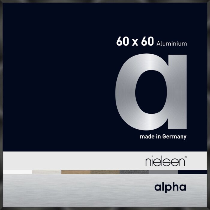 Nielsen Aluminium Picture Frame Alpha 60x60 cm eloxal black gloss